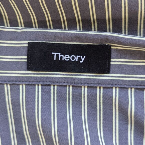 Theory Camp Shirt Preppy Heritage Quiet Luxury Academia Nostalgiacore SM - Picture 9 of 11